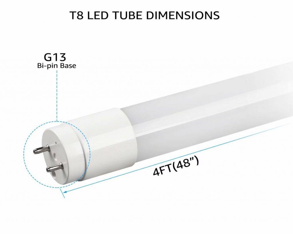 18W 4ft T8 LED Tube Light, 1900lm, 4000K Cool White, 16 Pack – AwzHome ...