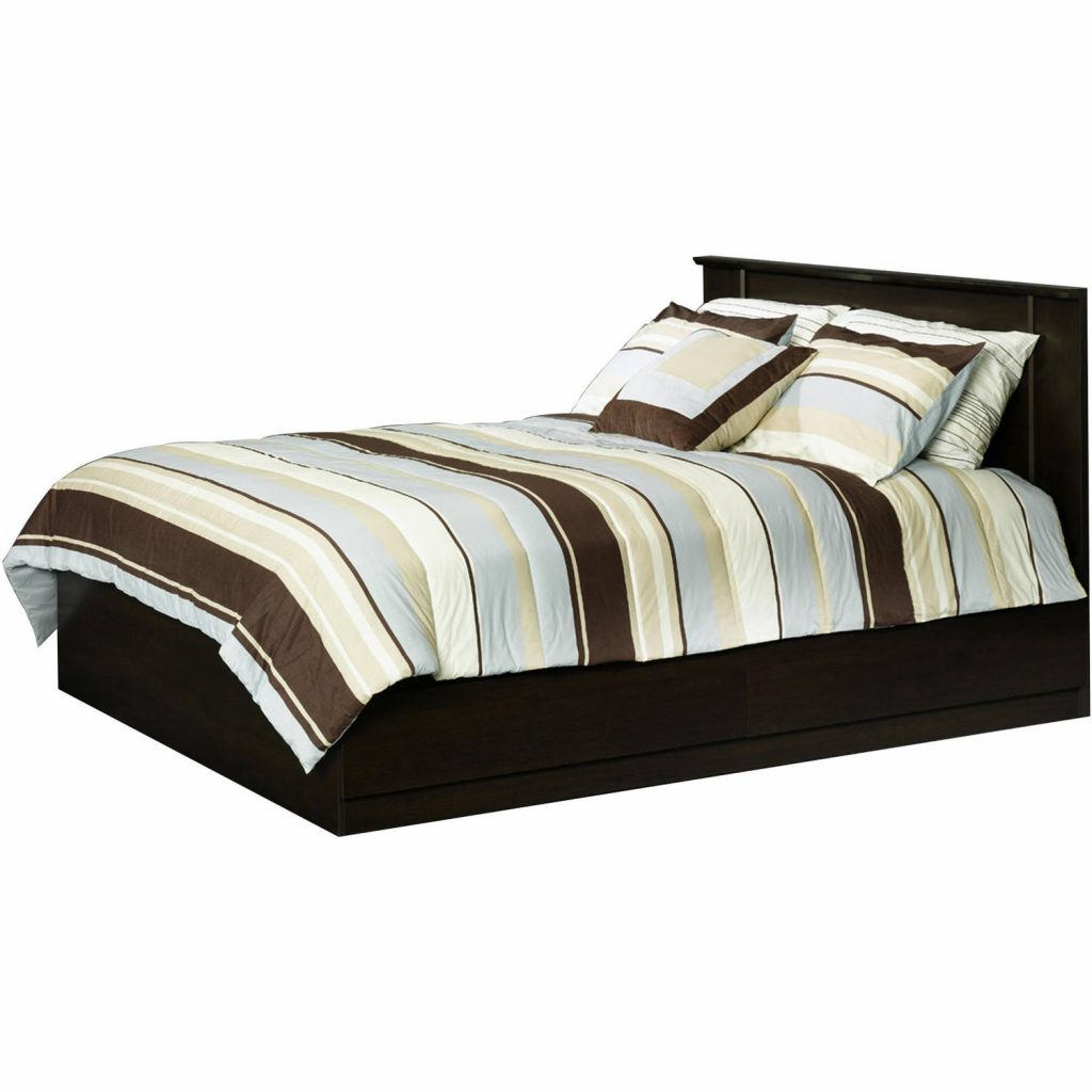 Mainstays Mates Storage Bed With Bookcase Headboard, Twin, Cinnamon ...