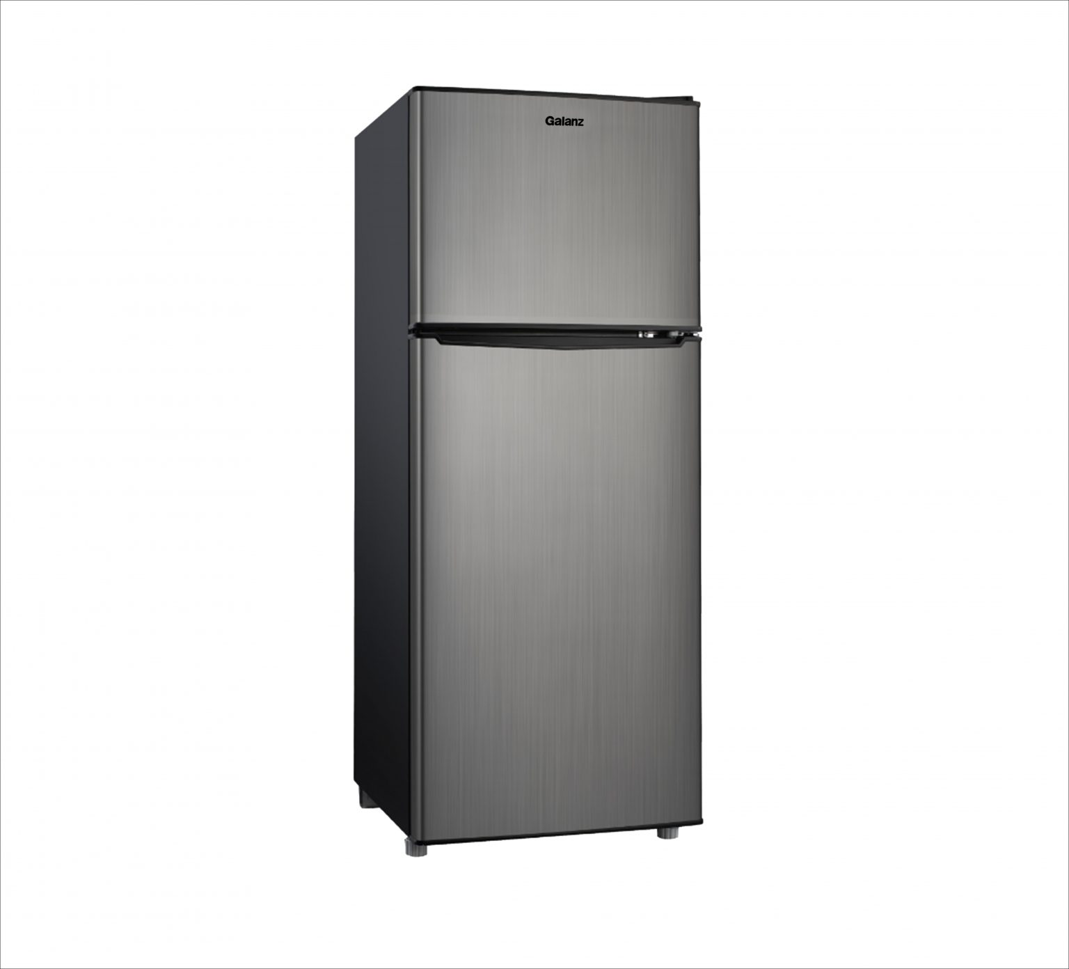 Galanz 4.6. Cu ft Stainless Steel Look, 2-door Estar Compact Fridge Galanz 4.6 Cu.ft. Two Door Refrigerator Stainless Steel Look