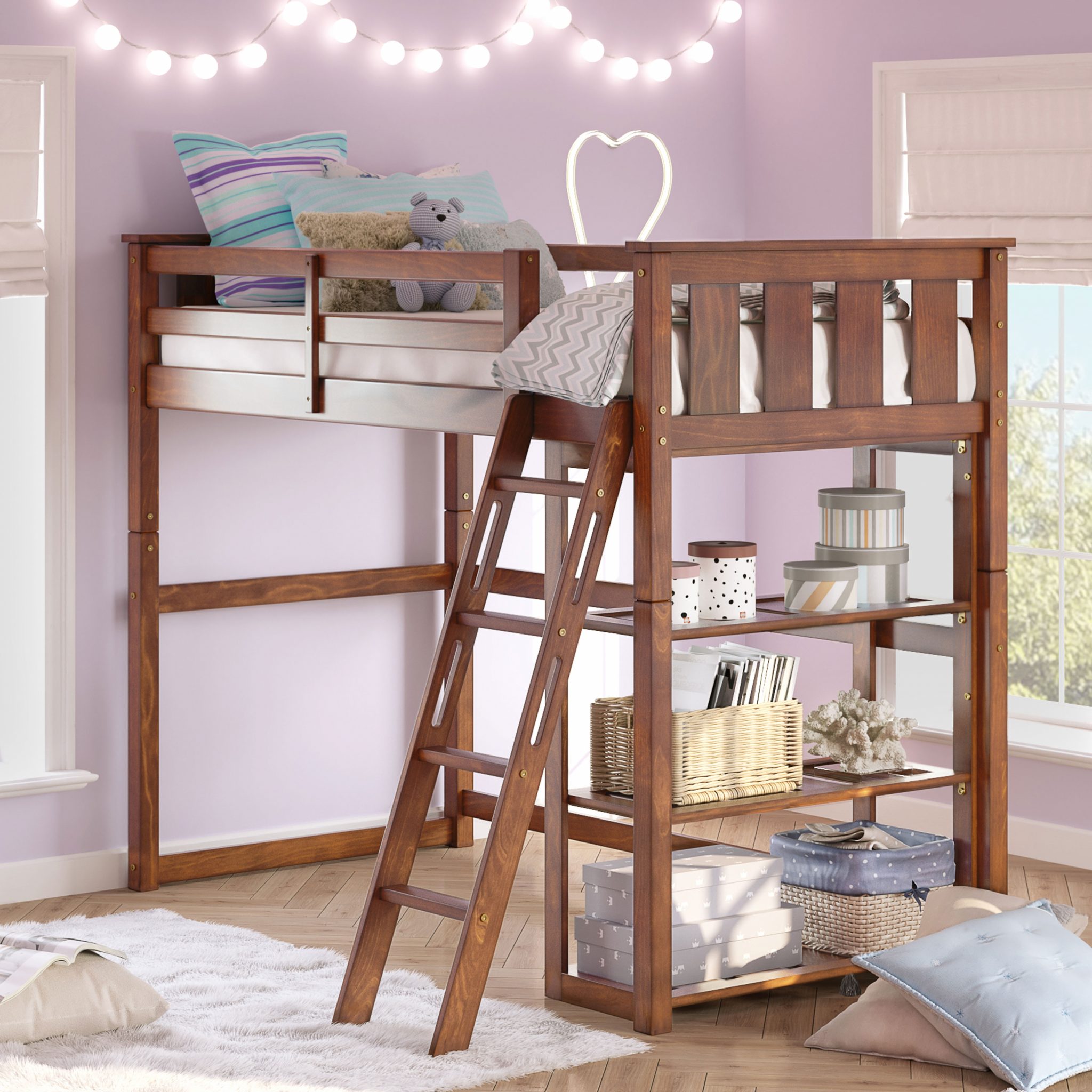Better Homes & Gardens Kane Twin Loft Bed, Multiple Finishes AwzHome