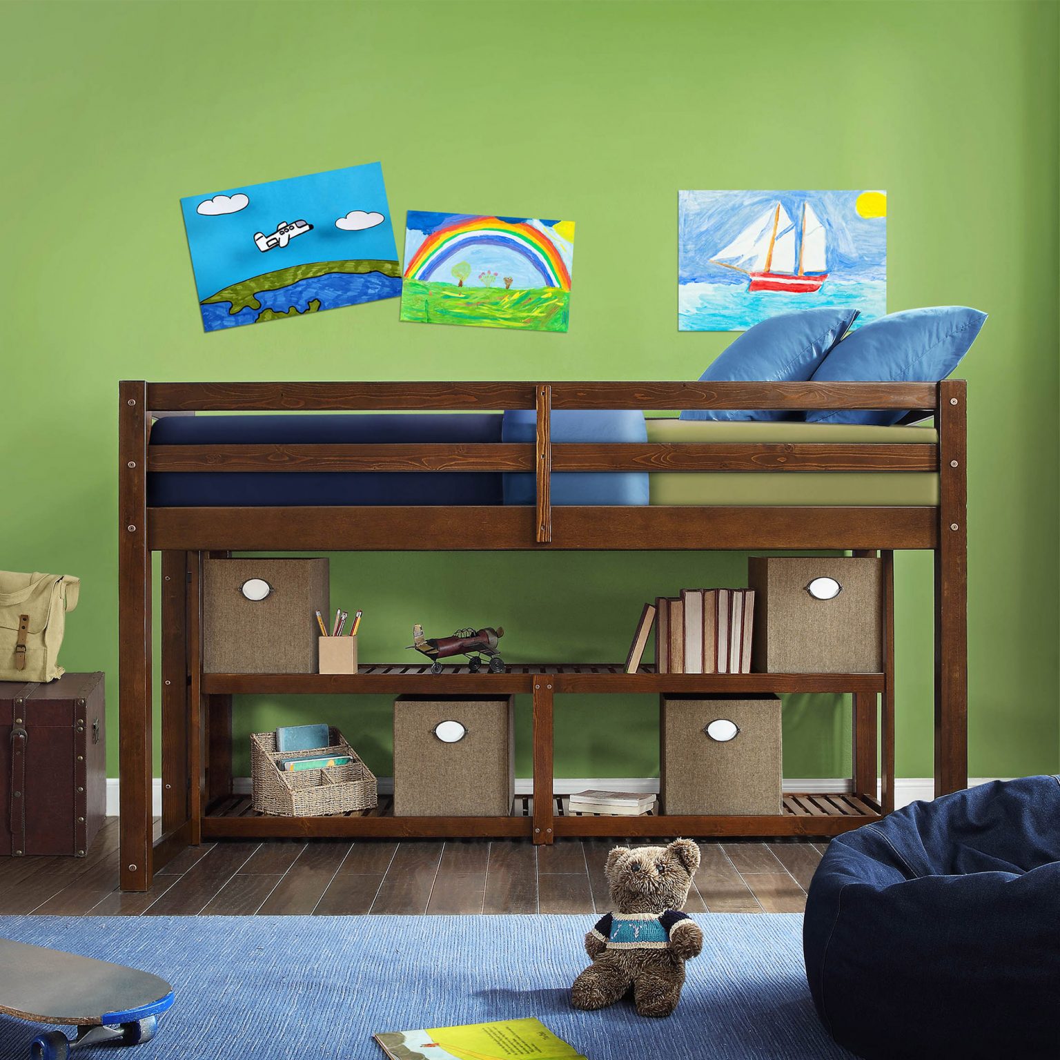 Better Homes & Gardens Greer Twin Loft Storage Bed, Multiple Finishes