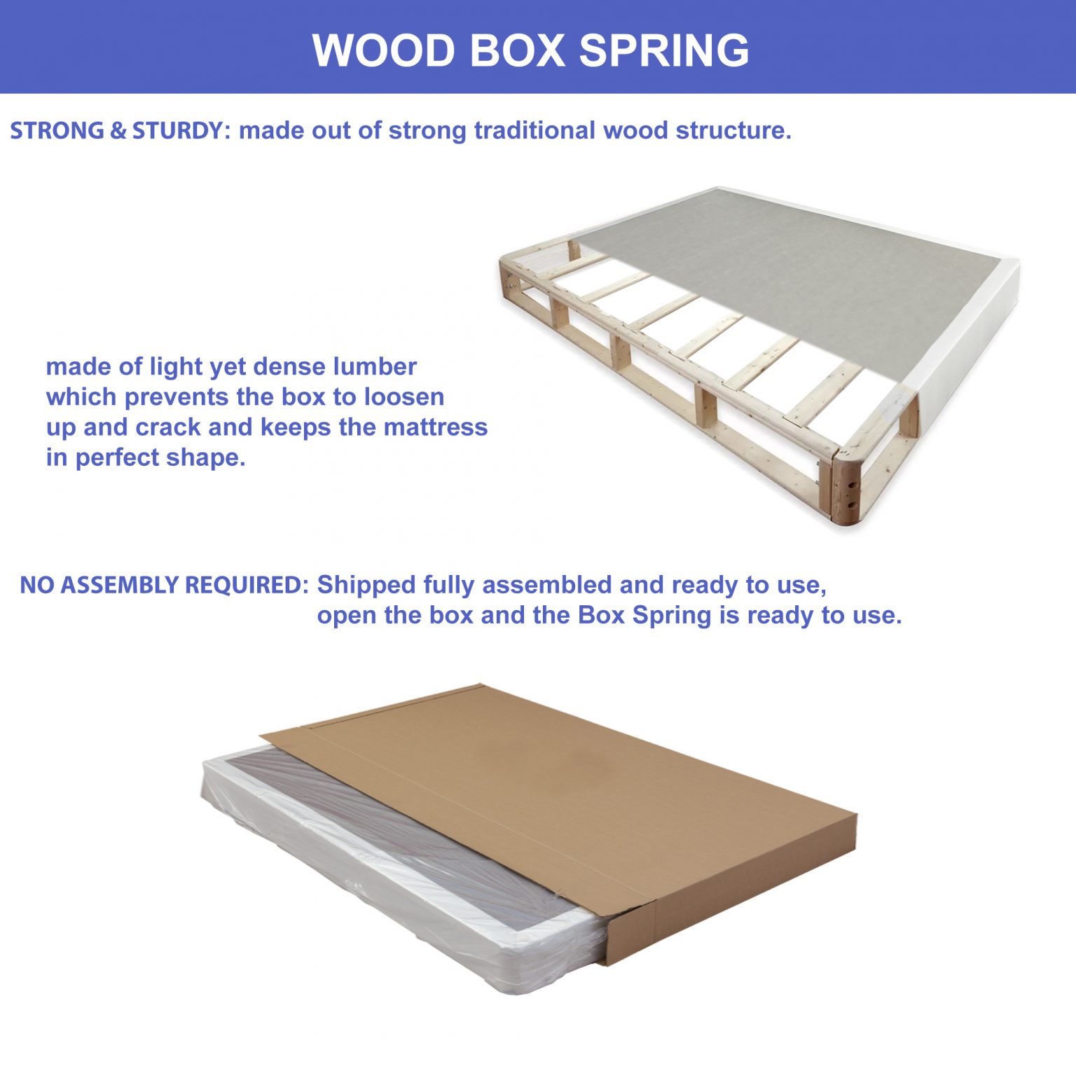 Wayton 4″ Fully Assembled Split Box Spring, Queen AwzHome The best