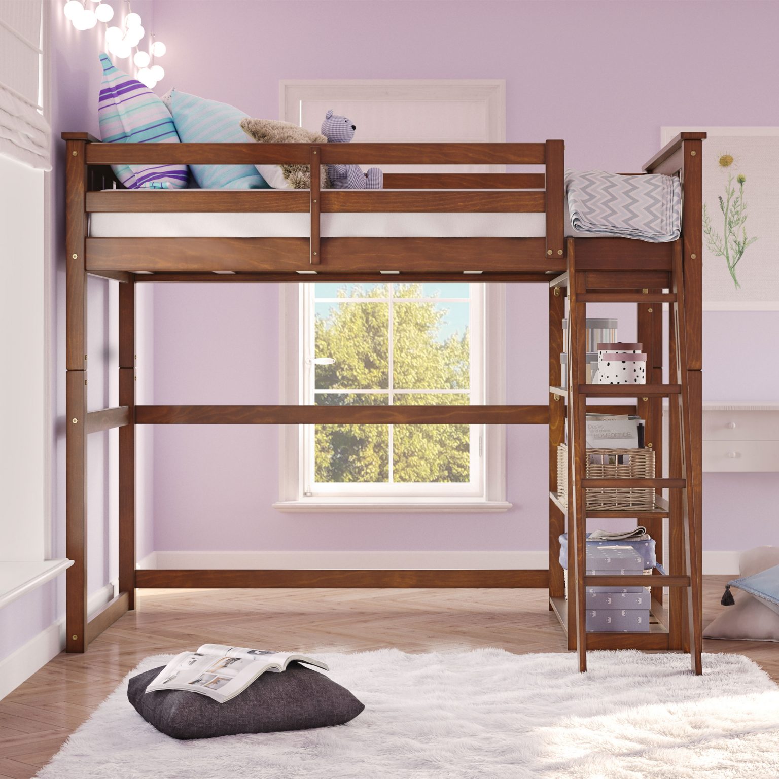 Better Homes & Gardens Kane Twin Loft Bed, Multiple Finishes AwzHome
