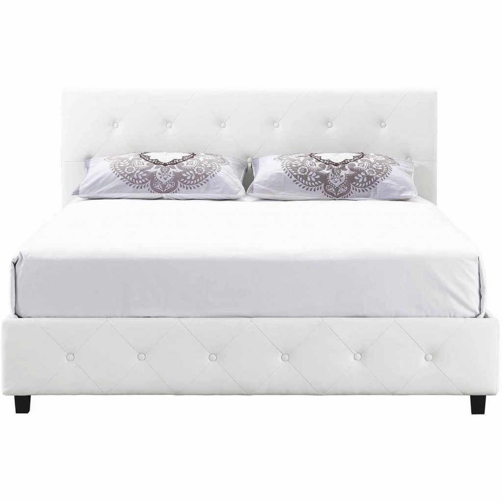 DHP Dakota Upholstered Platform Bed, Queen Size Frame, White AwzHome