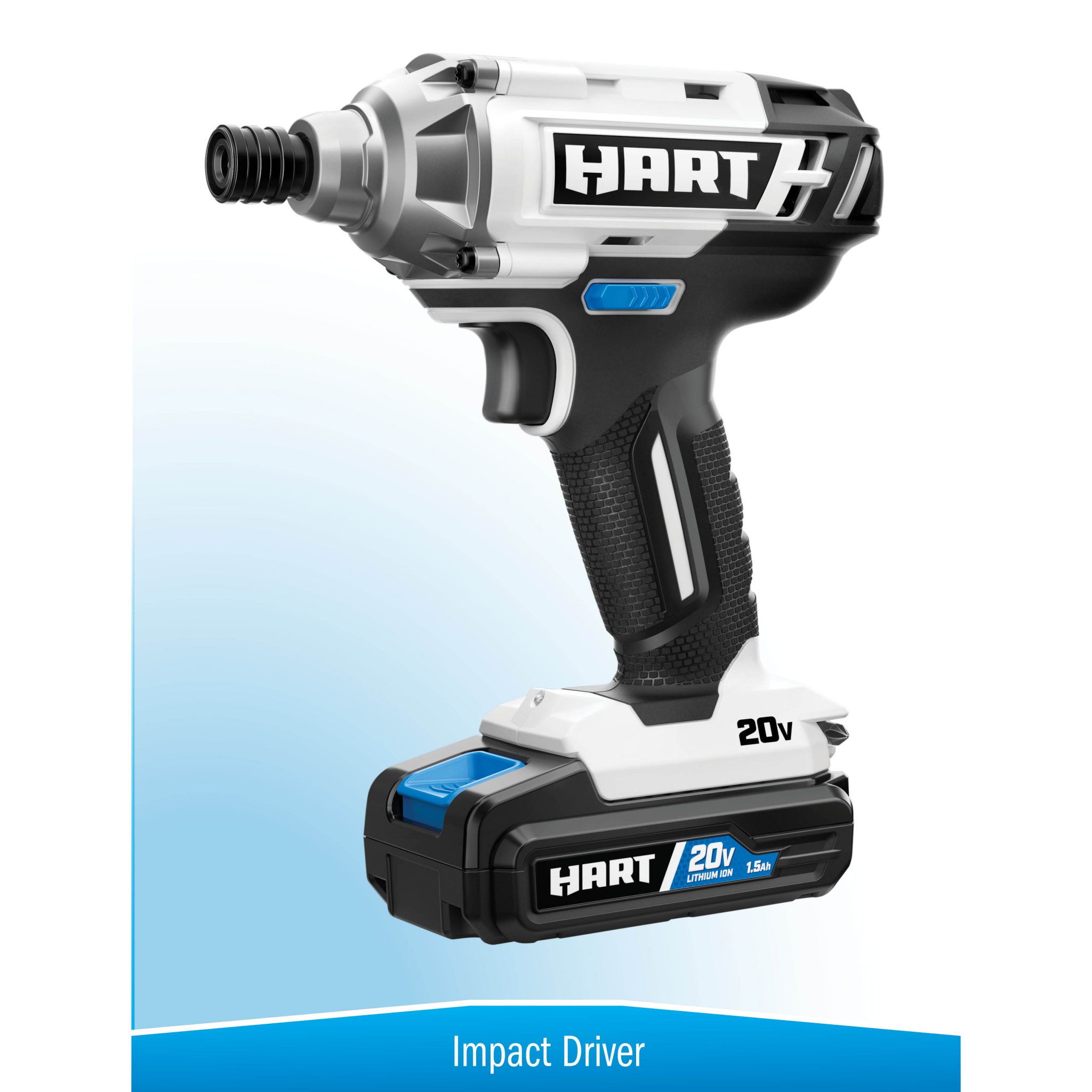 HART 20Volt Cordless 4Tool Combo Kit (2) 1.5Ah LithiumIon Batteries and 16inch Storage Bag