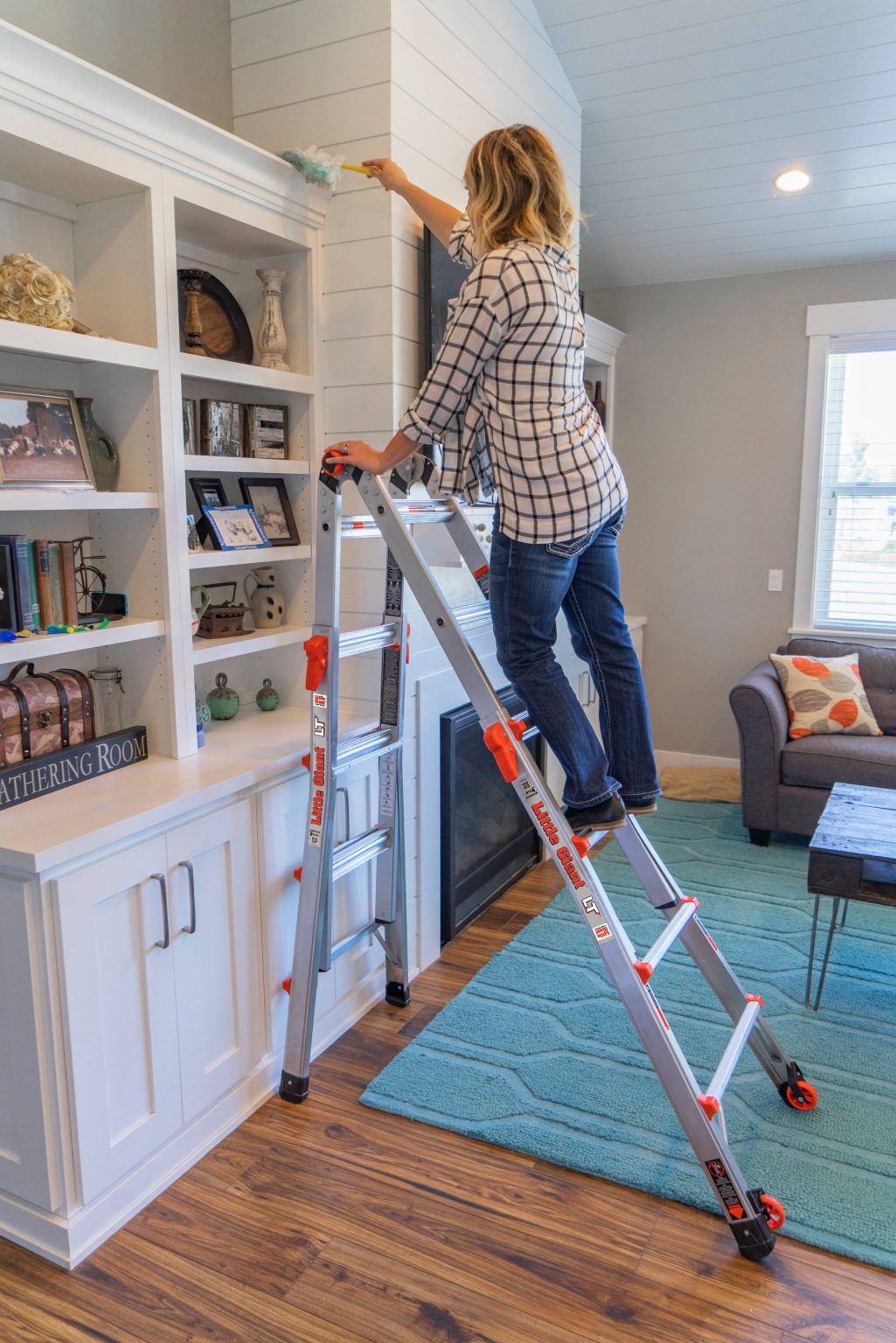 Little Giant LT M17 Aluminum Type 1A, 300 lbs Rated, MultiUse Ladder with Wheels AwzHome