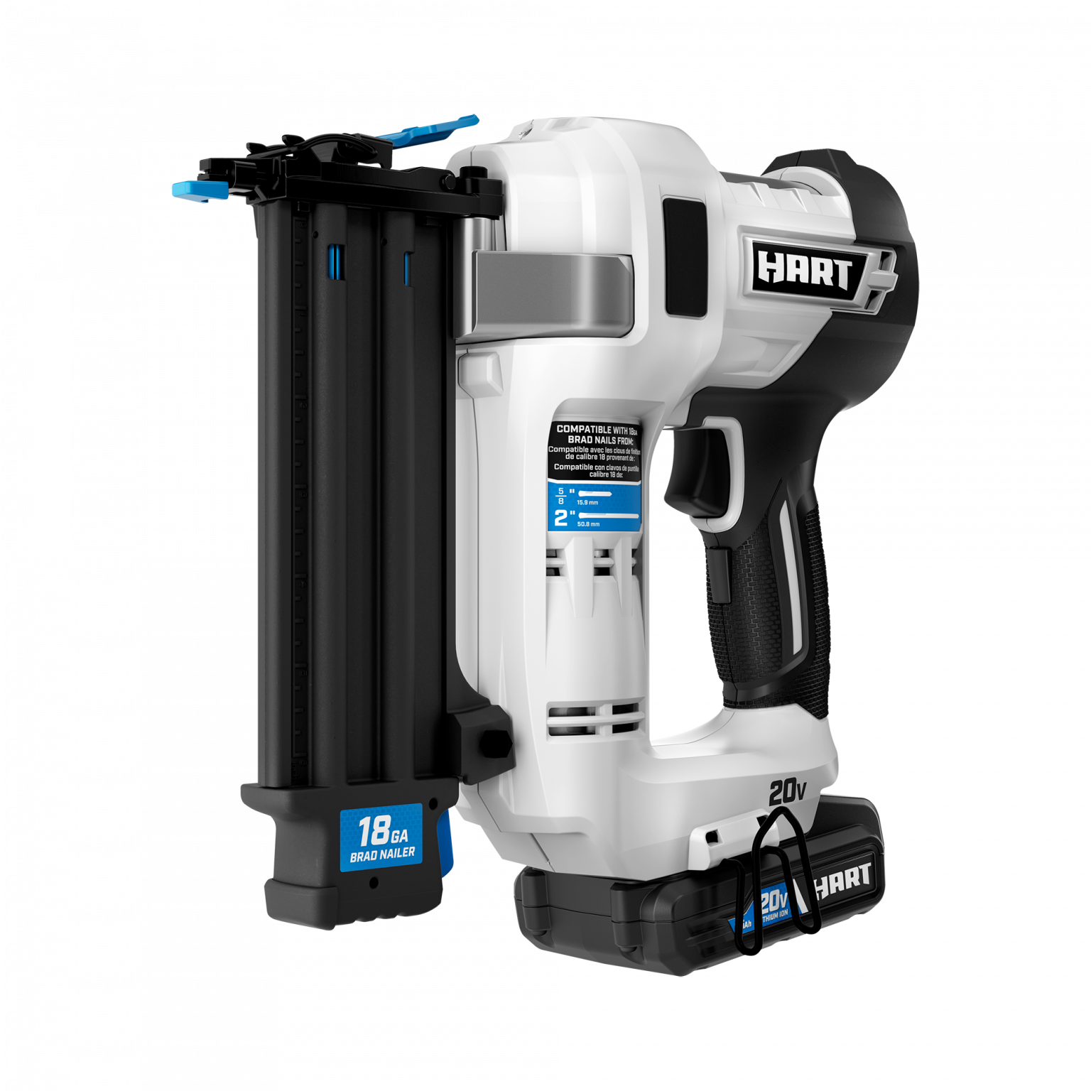 HART 20Volt 18Gauge 2Inch Brad Nailer Kit AwzHome The best at