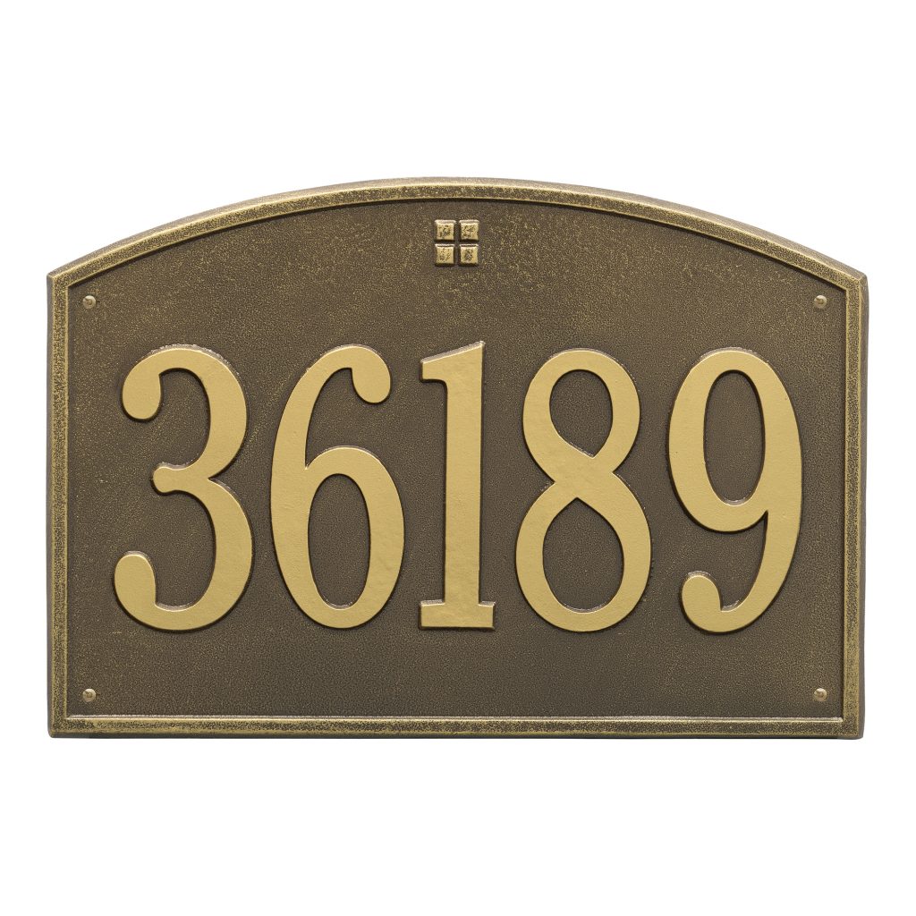 Whitehall Products 1Line Personalized Address Wall Plaque in Antique