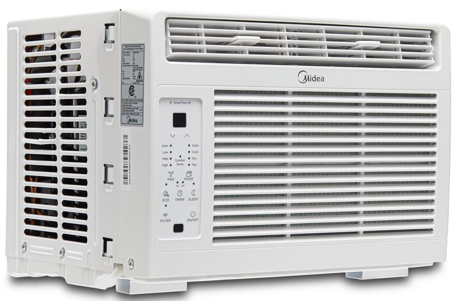 Midea 6000 Btu 115v Window Air Conditioner With Comfortsense Remote White Maw06r1wwt 8099